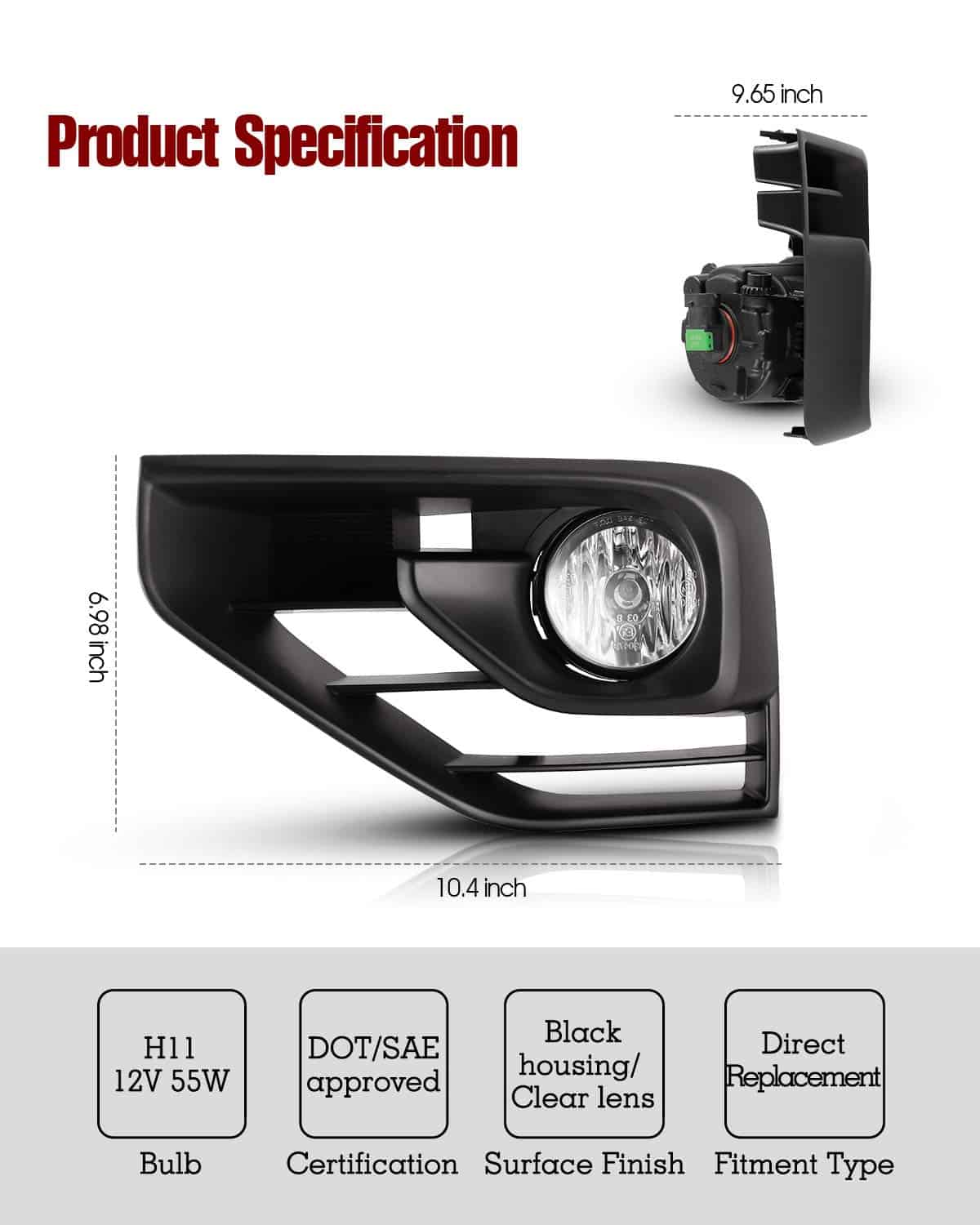 Conjunto de Luces Antiniebla AUTOWIKI Para Nissan - Imagen 6