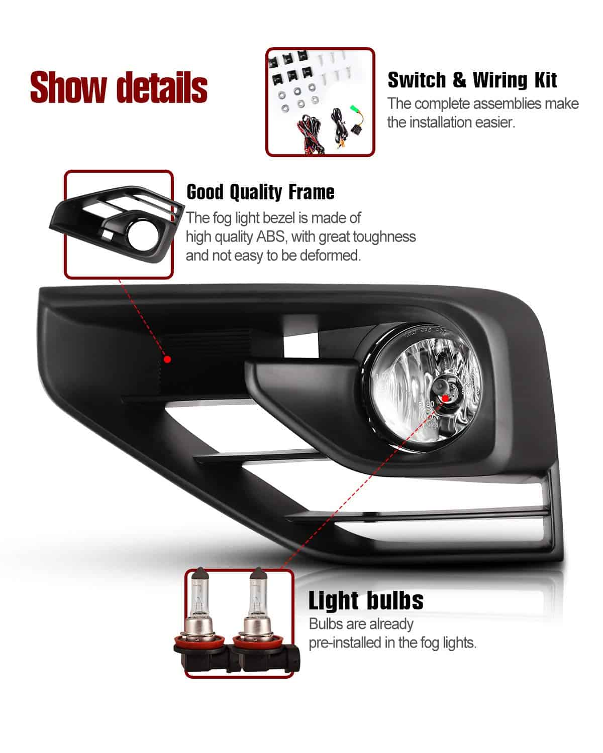 Conjunto de Luces Antiniebla AUTOWIKI Para Nissan - Imagen 4