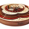 Juego de Tablero de Cribbage de Madera Redondo de 4 Pistas