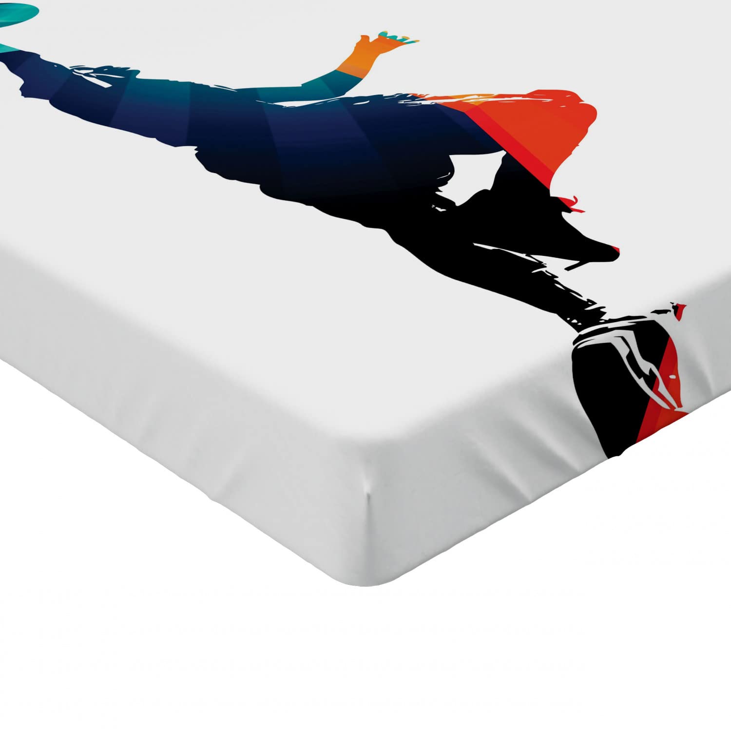 Sábana Ajustable Lunarable Sports, Arte de Silueta de Alto - Imagen 5