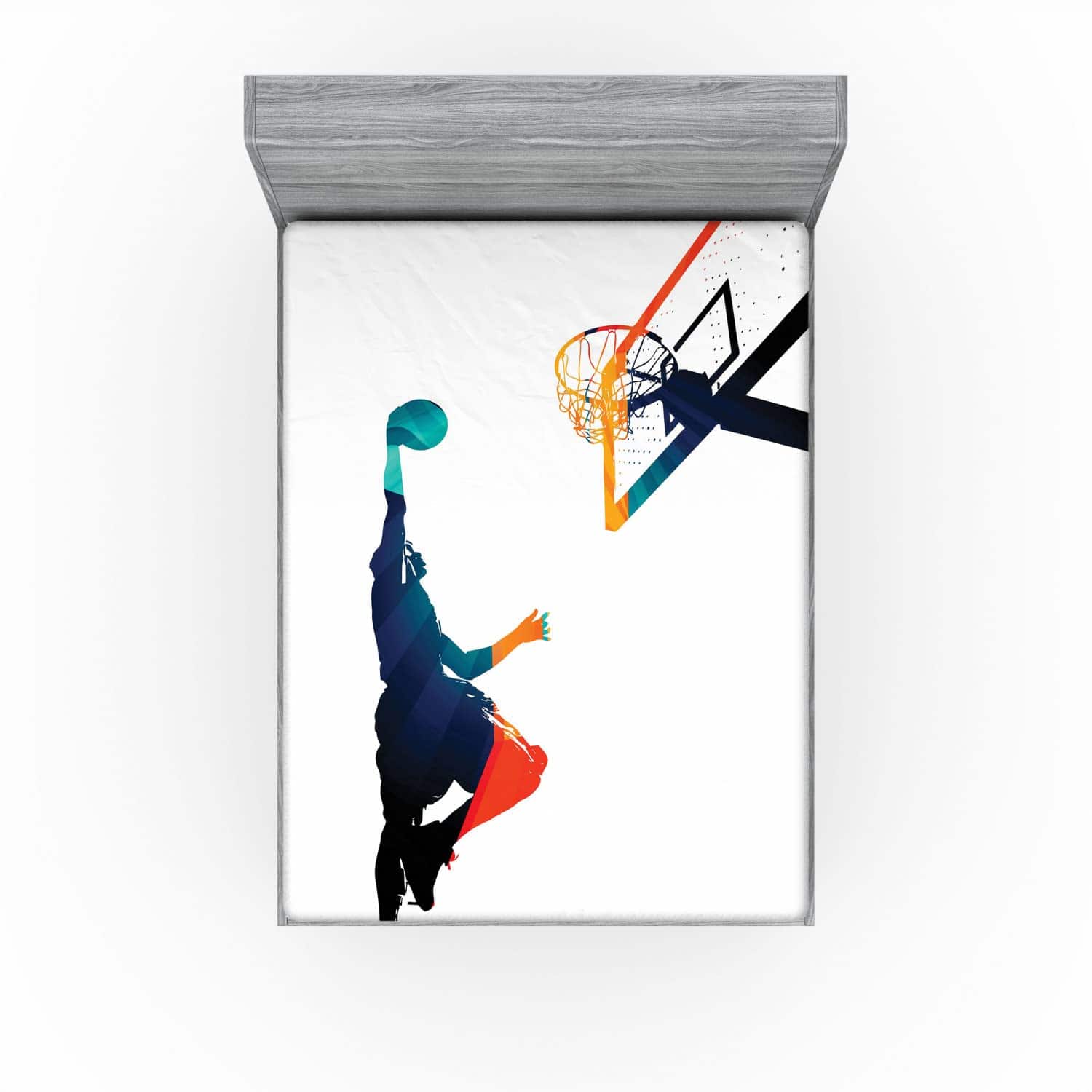 Sábana Ajustable Lunarable Sports, Arte de Silueta de Alto - Imagen 4