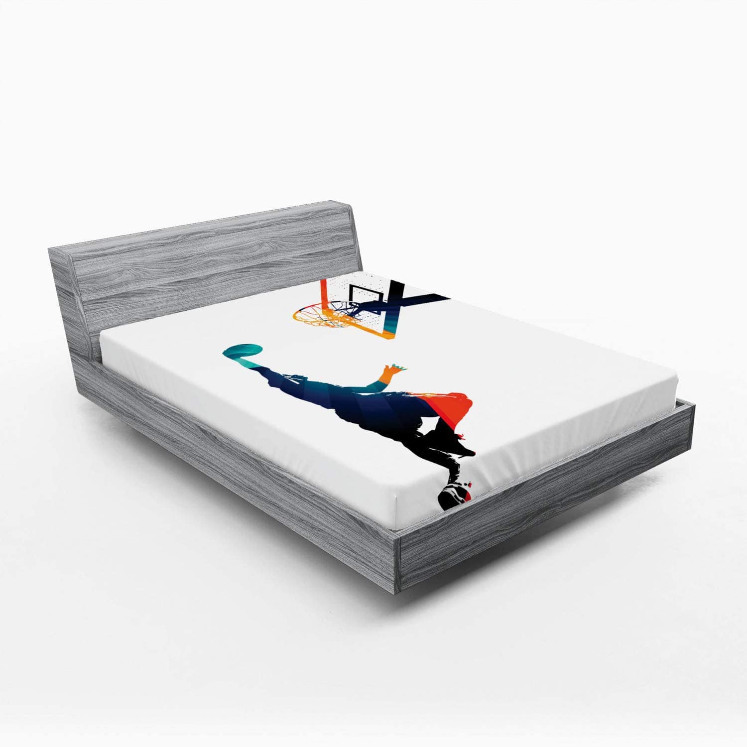 Sábana Ajustable Lunarable Sports, Arte de Silueta de Alto