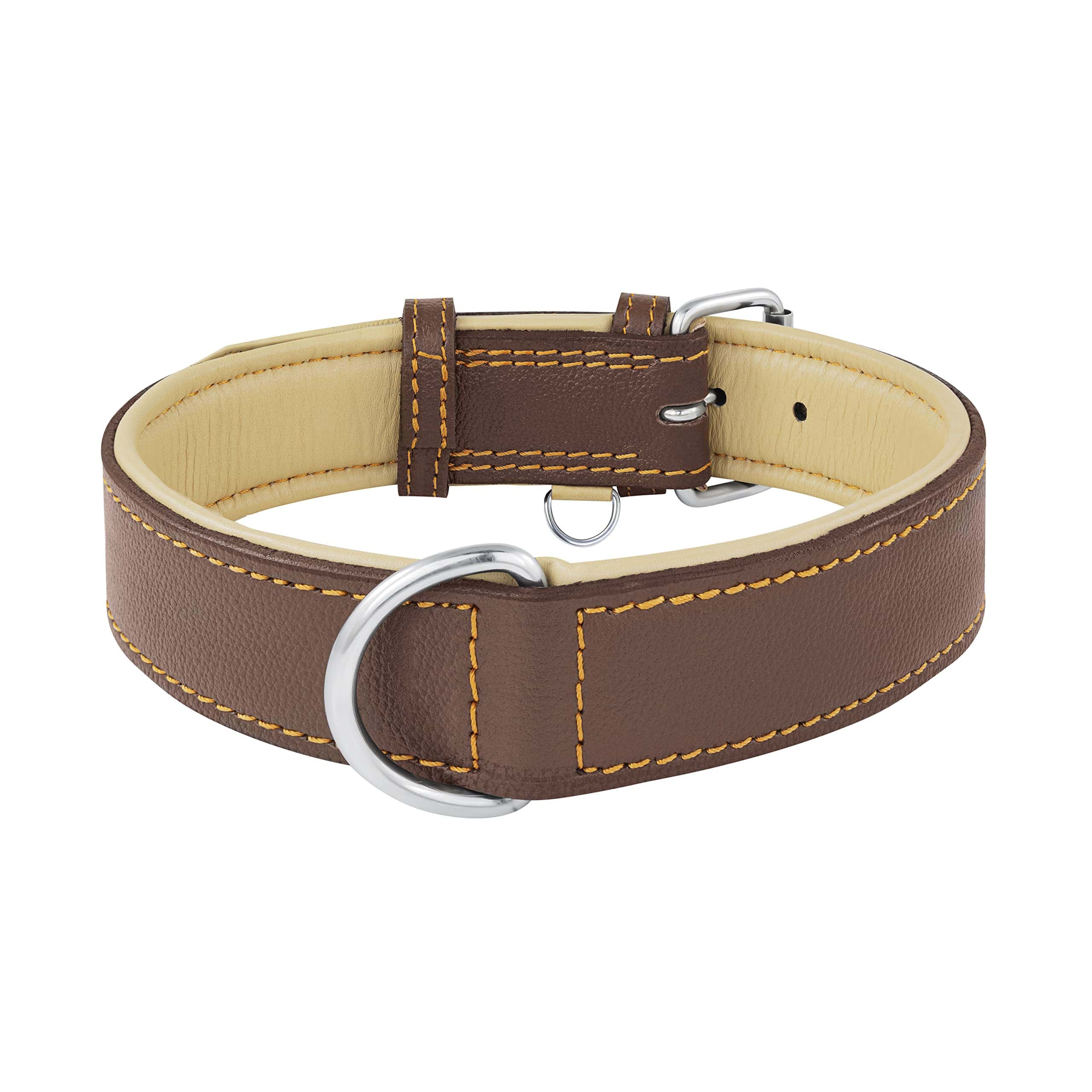 Collar Ajustable de Cuero Genuino Acolchado para Perros de - Imagen 10
