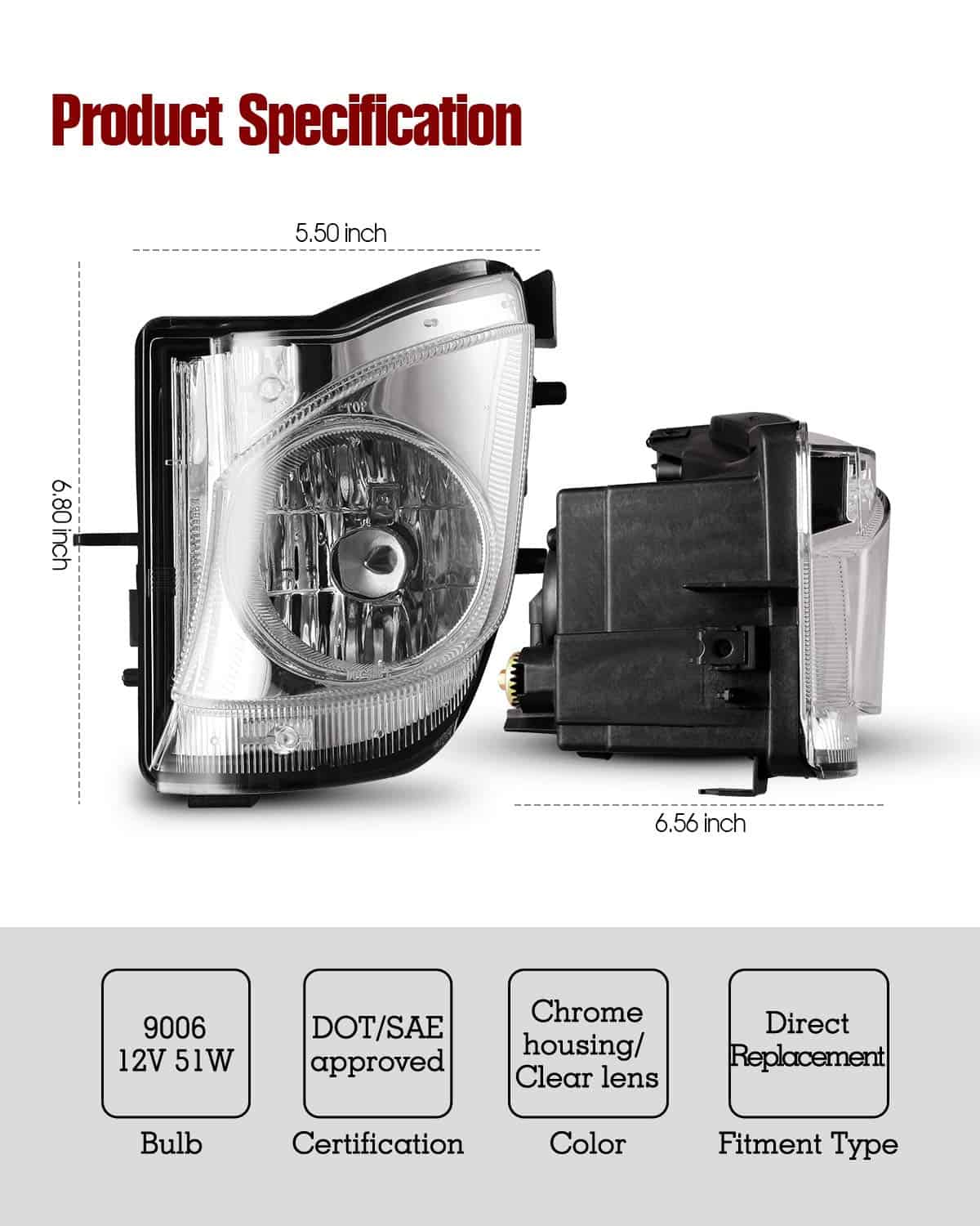 Luces de Niebla AUTOWIKI para 2006-2010 Lexus IS250, IS350 - Imagen 7