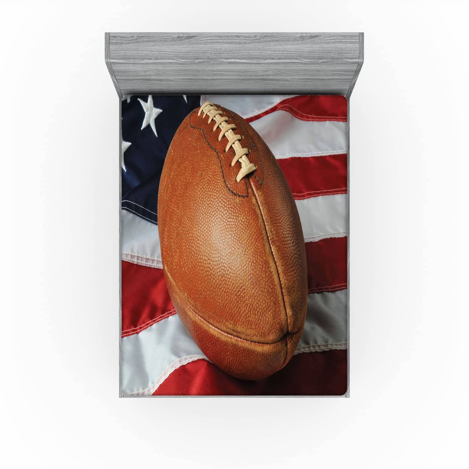 Sábana Ajustada Lunarable Sports, Fútbol Contra una Bandera - Imagen 4