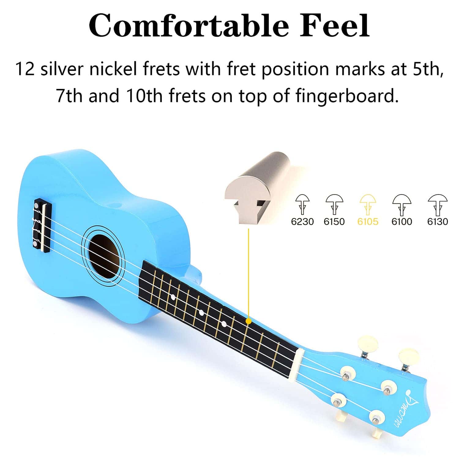 Ukulele Soprano Amdini de 21 pulgadas de - Primario - Imagen 6