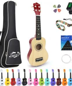 Ukulele Soprano Amdini de 21 pulgadas de Madera de Basswood