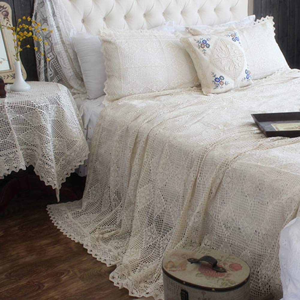 ABREEZE Juego de Ropa de Cama Vintage Hecho a Mano con - Imagen 8