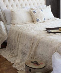 ABREEZE Juego de Ropa de Cama Vintage Hecho a Mano con