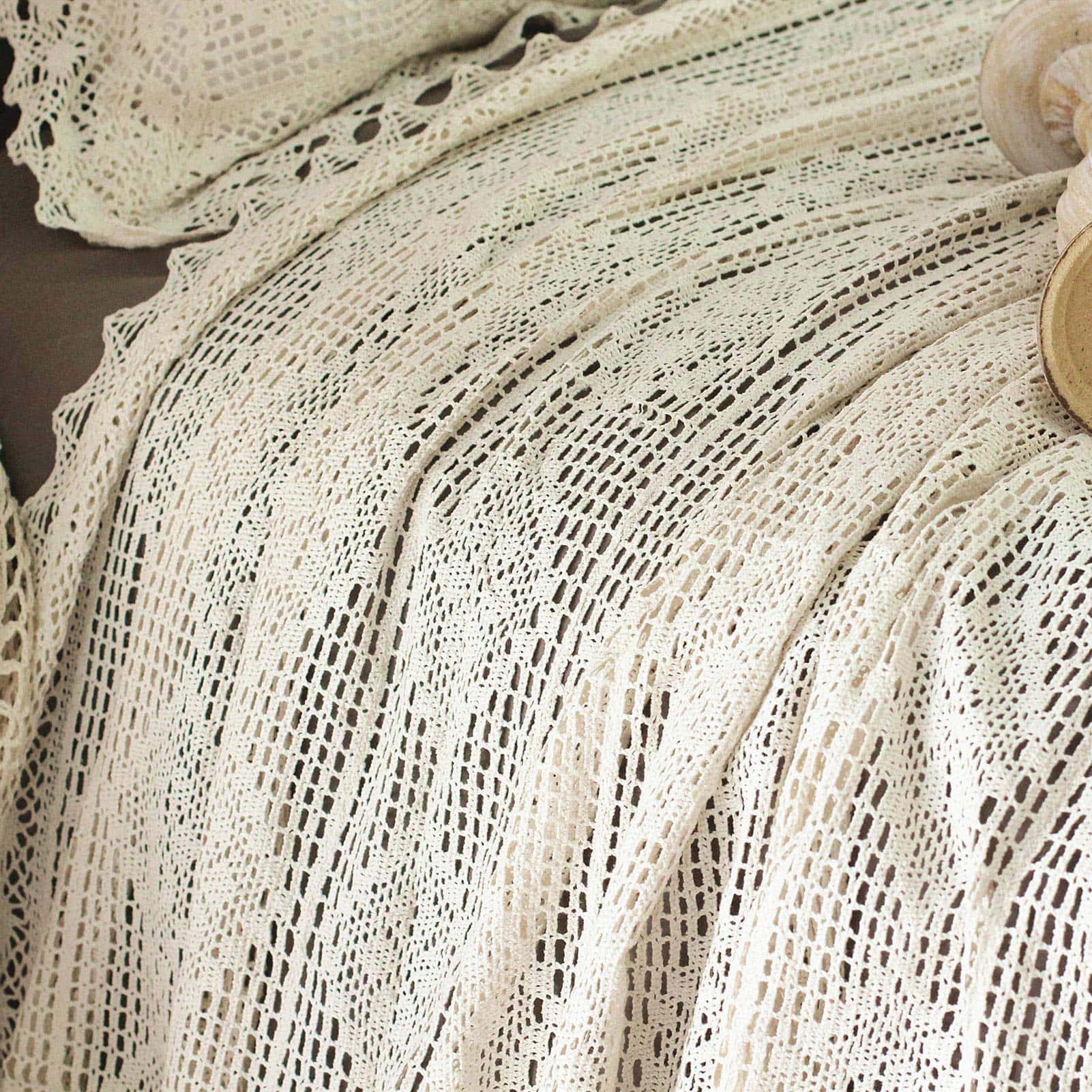 ABREEZE Juego de Ropa de Cama Vintage Hecho a Mano con - Imagen 4