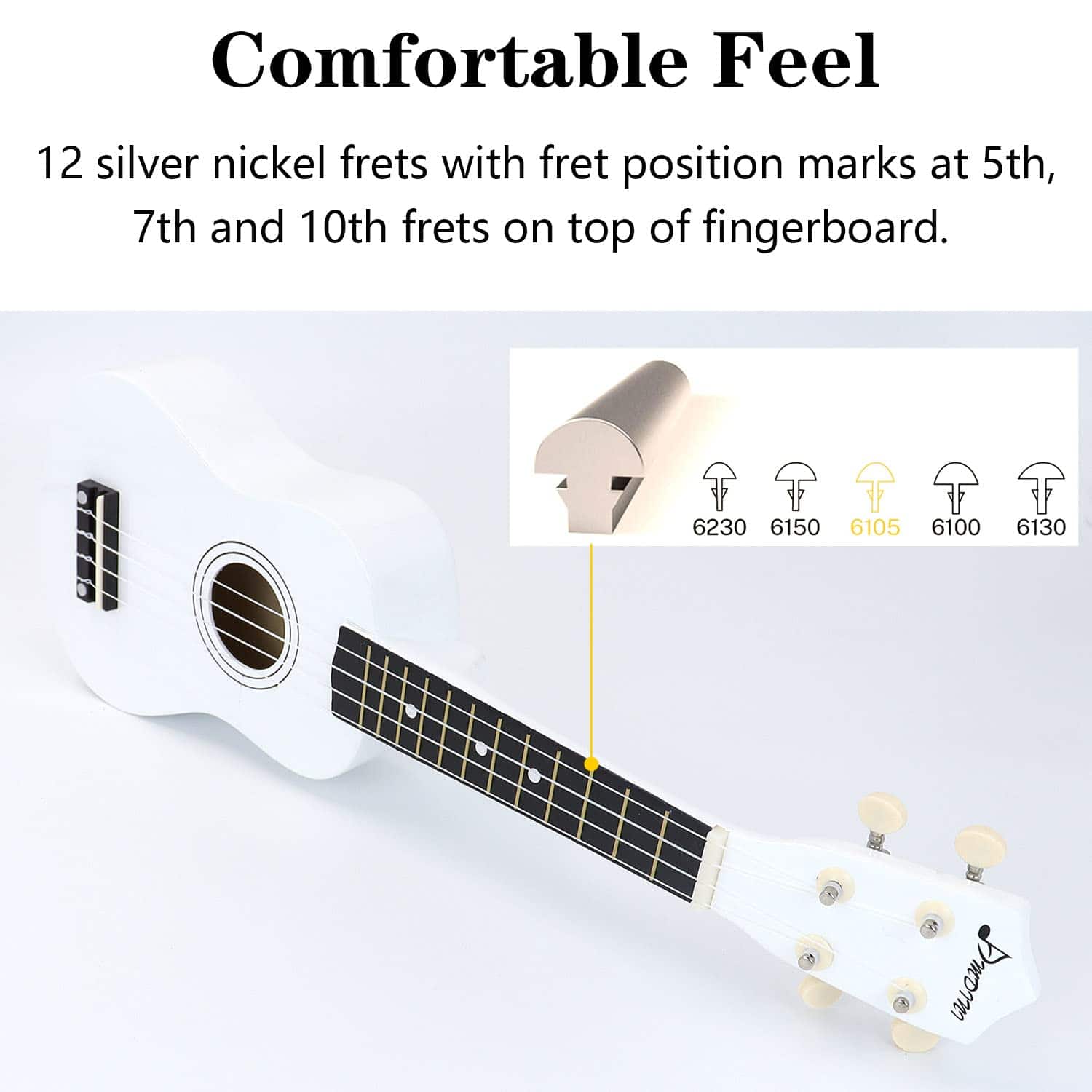 Ukulele Soprano Amdini de 21 pulgadas de -Amdini - Imagen 6