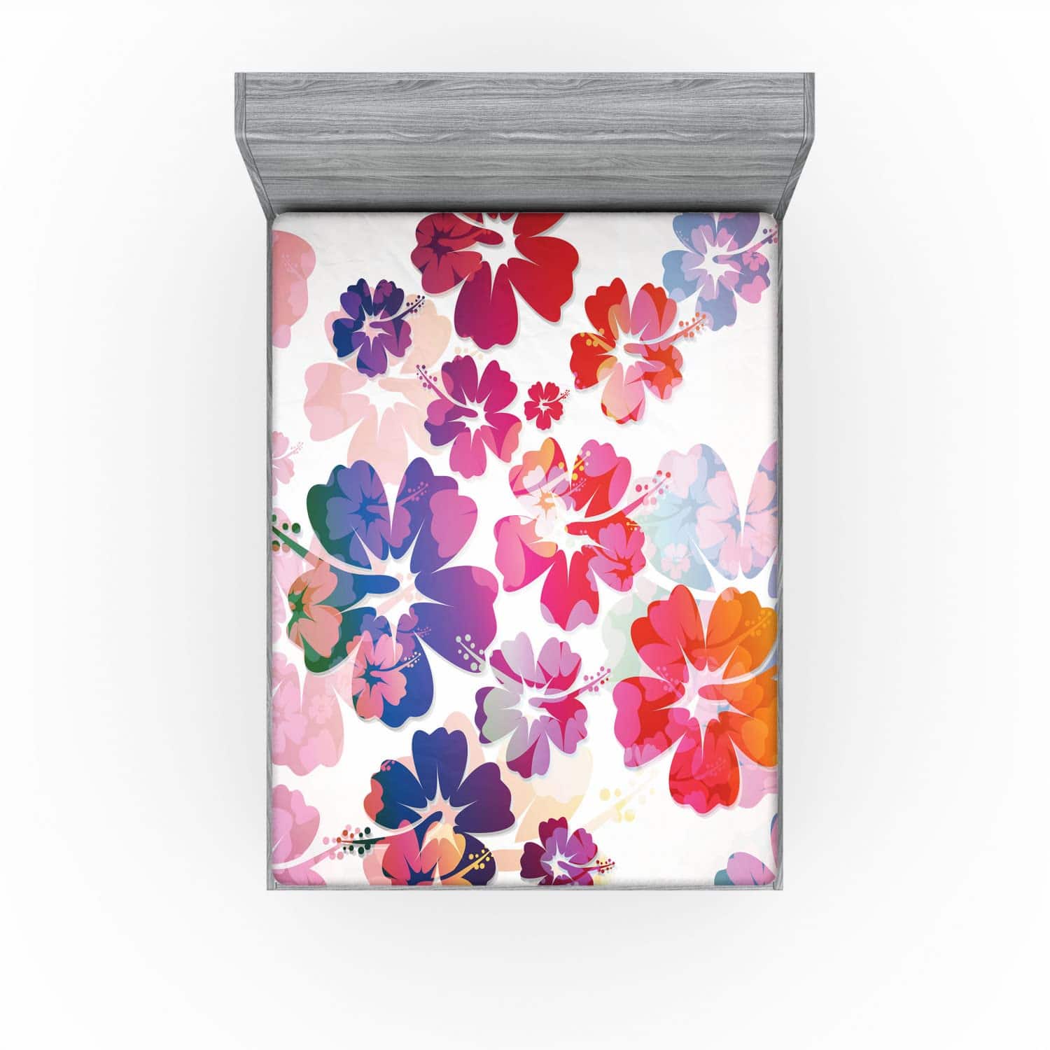 Sábana Ajustable Lunarable Hawaiian, Tema Floral Exótico de - Imagen 4