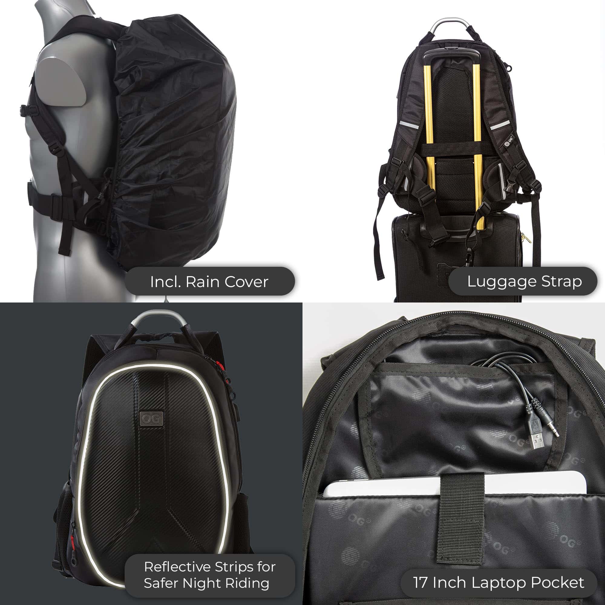 Mochila Impermeable OG Original GetAway para Motocicleta, - Imagen 7