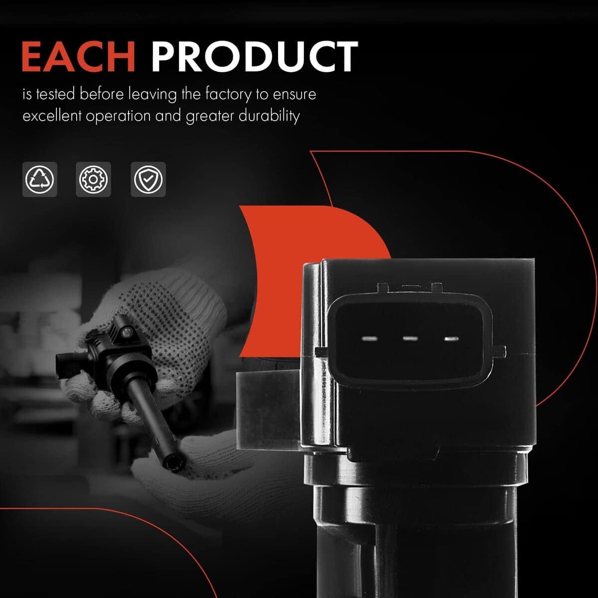 Paquete de 4 bobinas de encendido del motor A-Premium para - Imagen 7