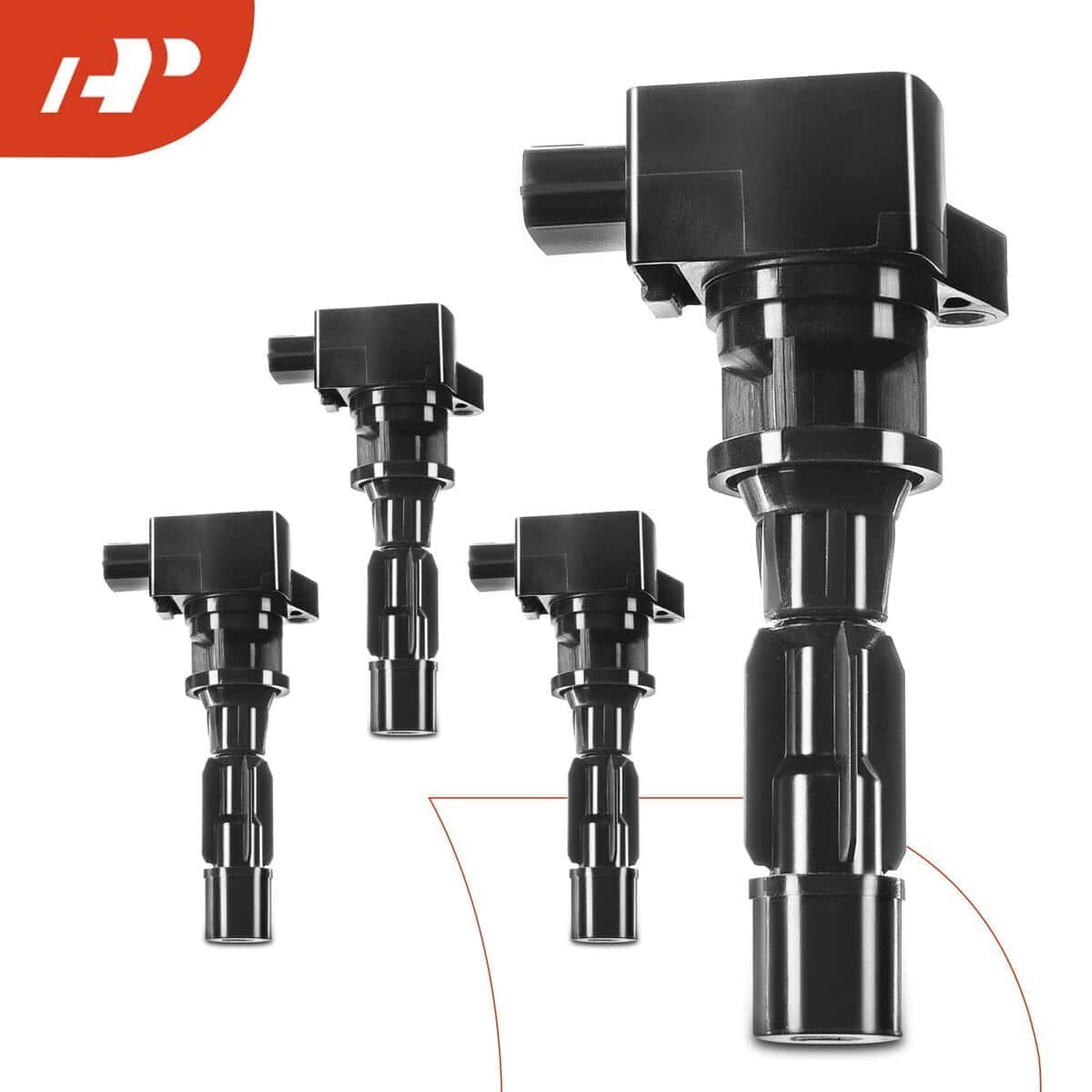 Paquete de 4 bobinas de encendido del motor A-Premium para - Imagen 9