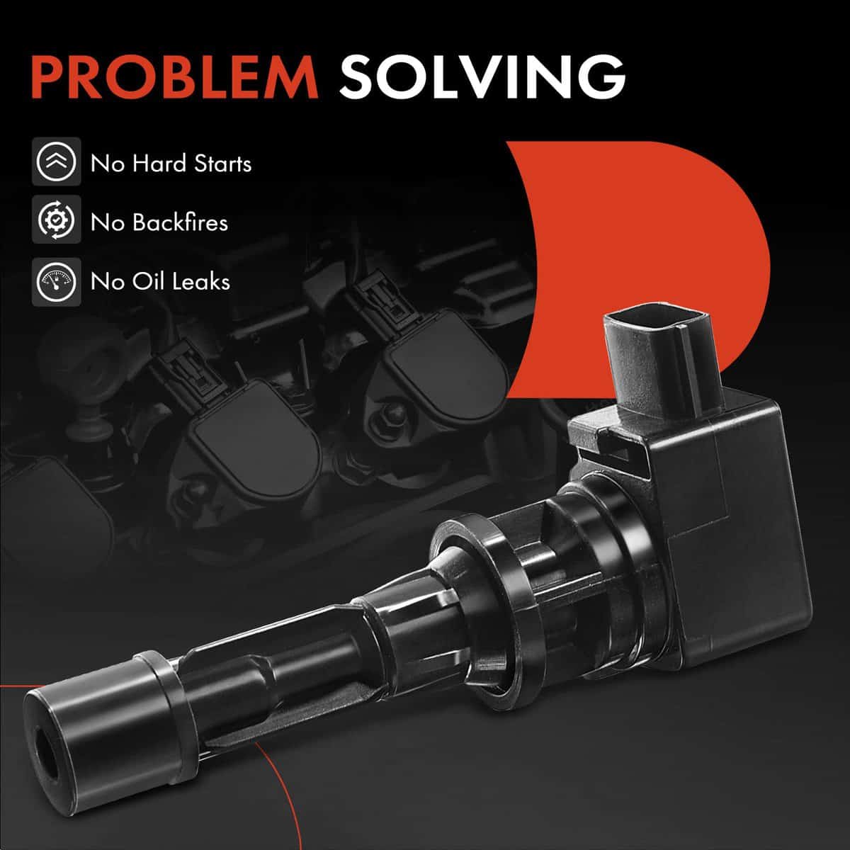 Paquete de 4 bobinas de encendido del motor A-Premium para - Imagen 8