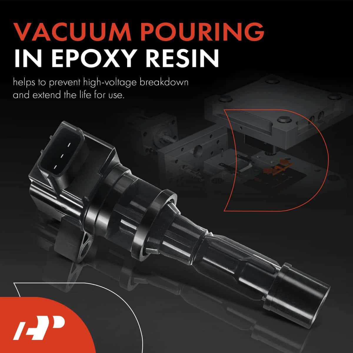 Paquete de 4 bobinas de encendido del motor A-Premium para - Imagen 4