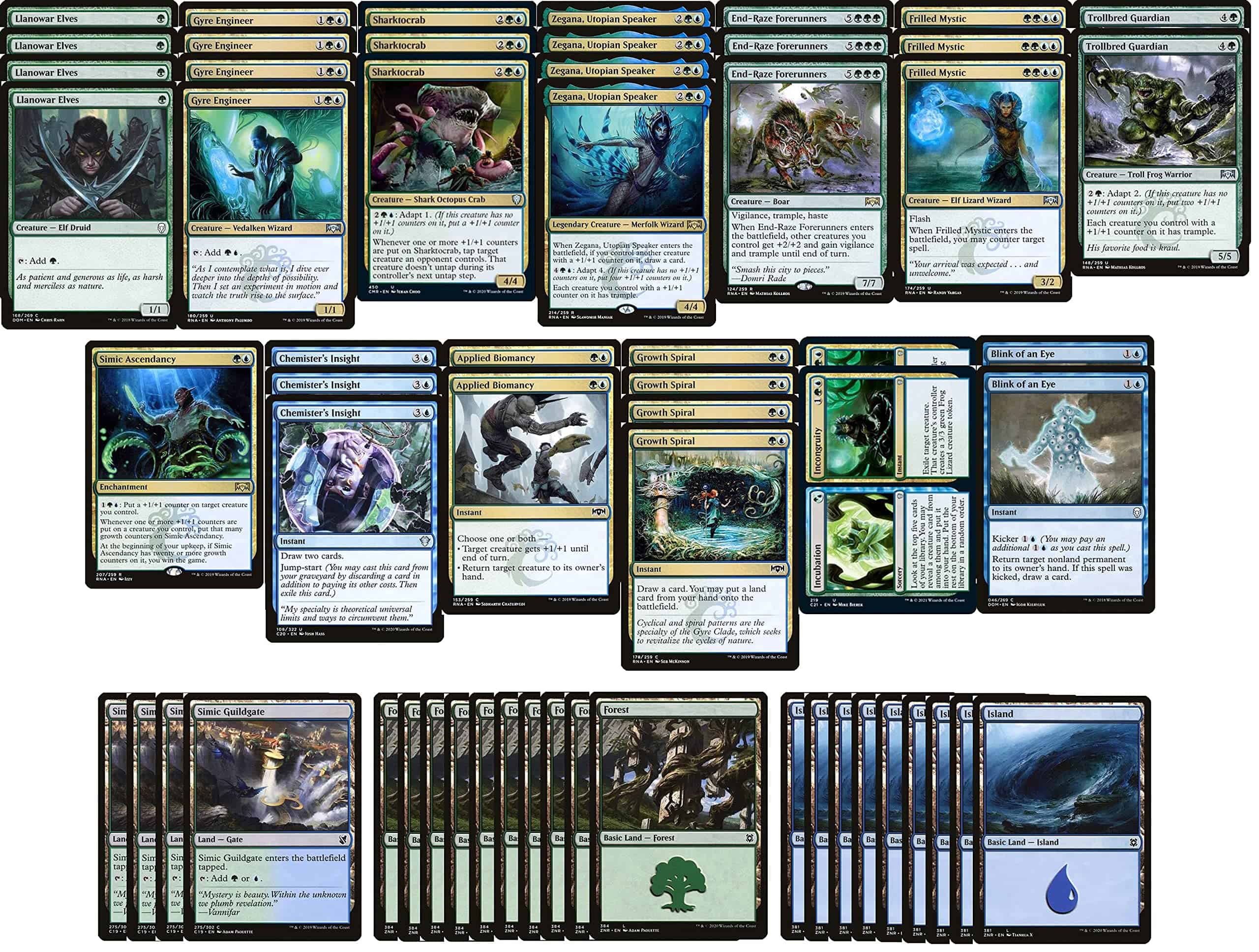 Simic Adapt Deck - Verde Azul - Legal en Moderno - Armado a