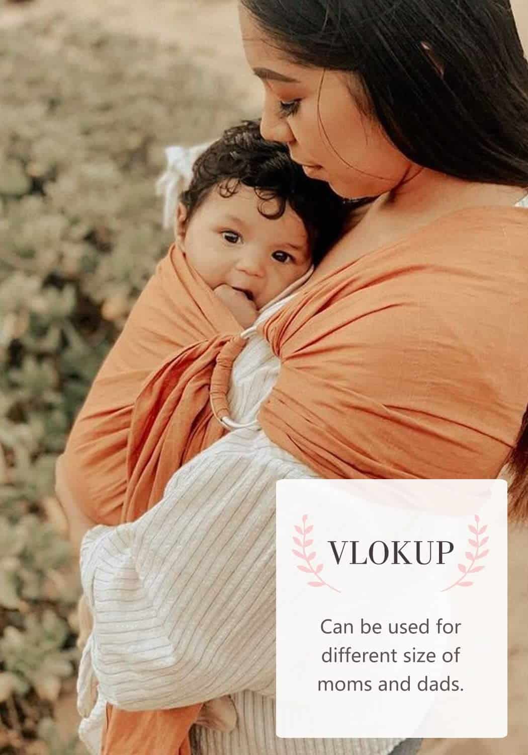 Fular Portabebés Vlokup Baby Ring Sling, Extra Suave - Imagen 6