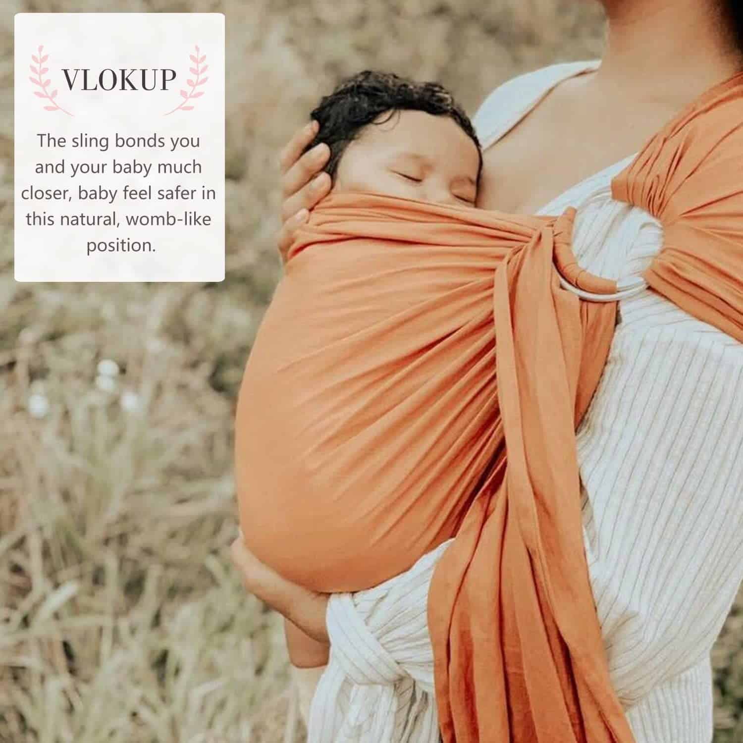 Fular Portabebés Vlokup Baby Ring Sling, Extra Suave - Imagen 5