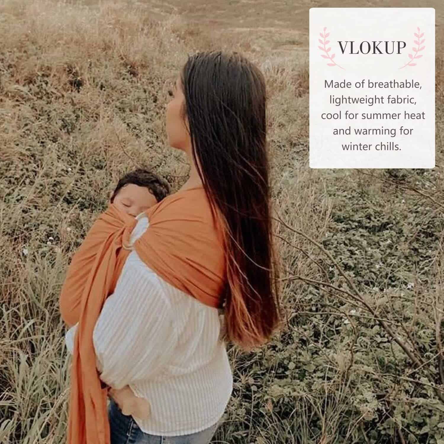 Fular Portabebés Vlokup Baby Ring Sling, Extra Suave - Imagen 4