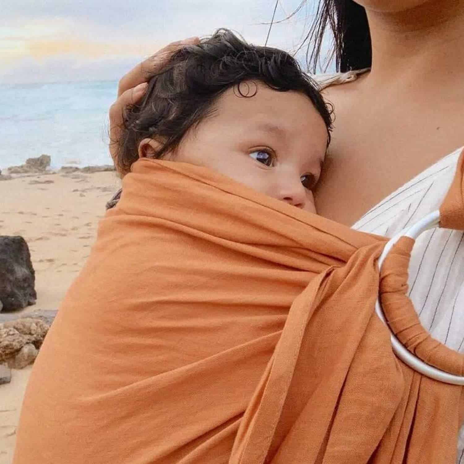 Fular Portabebés Vlokup Baby Ring Sling, Extra Suave - Imagen 8