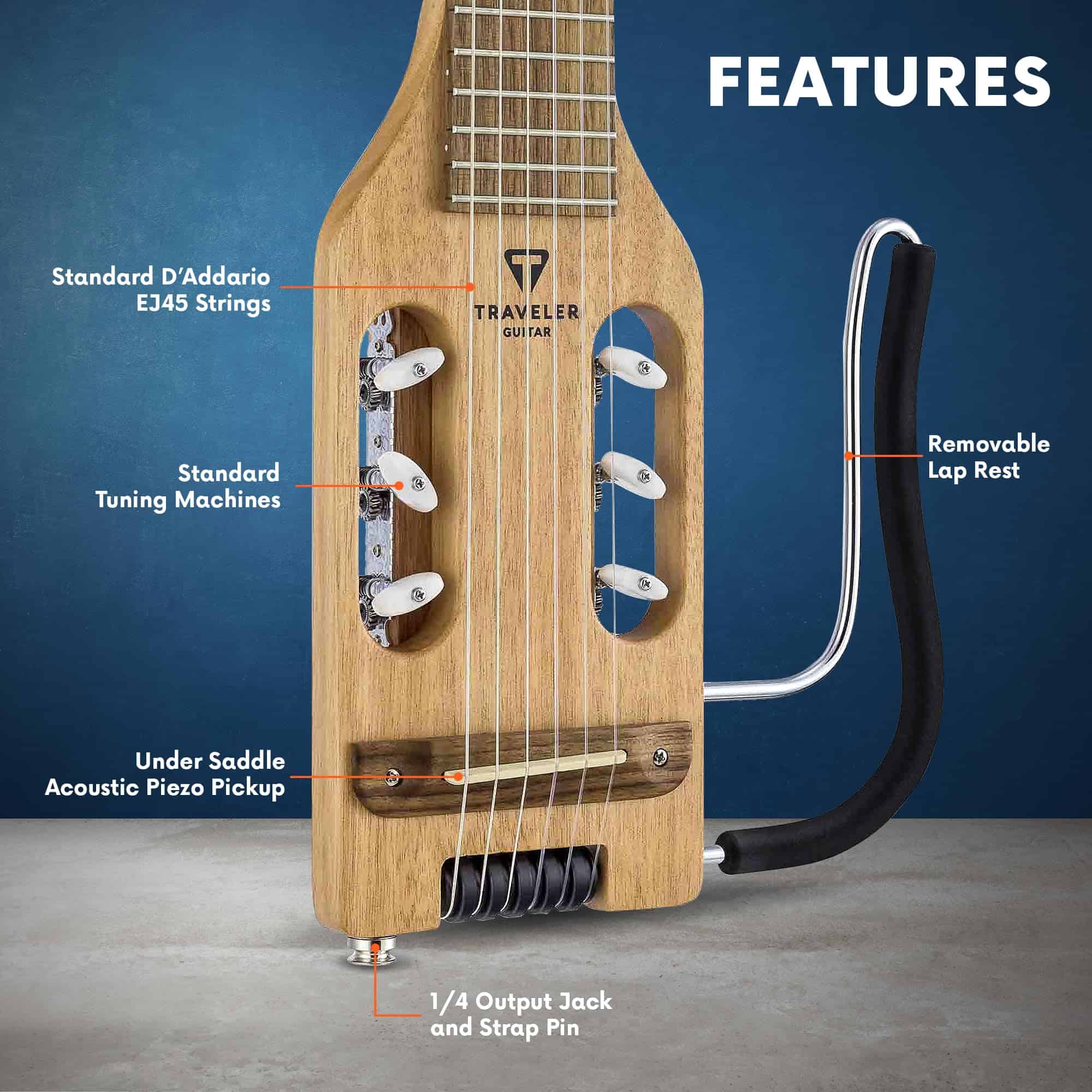 Guitarra de viaje Ultra-Light de caoba con cuerdas de nylon - Imagen 3