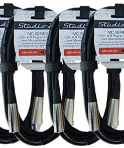 Paquete de 4 Cables de Micrófono Studio Z 20 FT Mic XLR