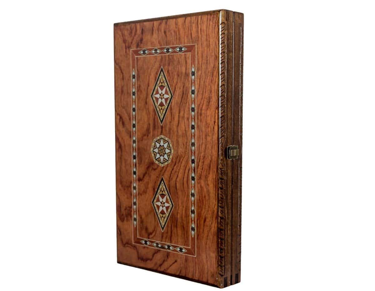 Juego de Backgammon con Diseño de Mosaico Tallado - Tablero - Imagen 6