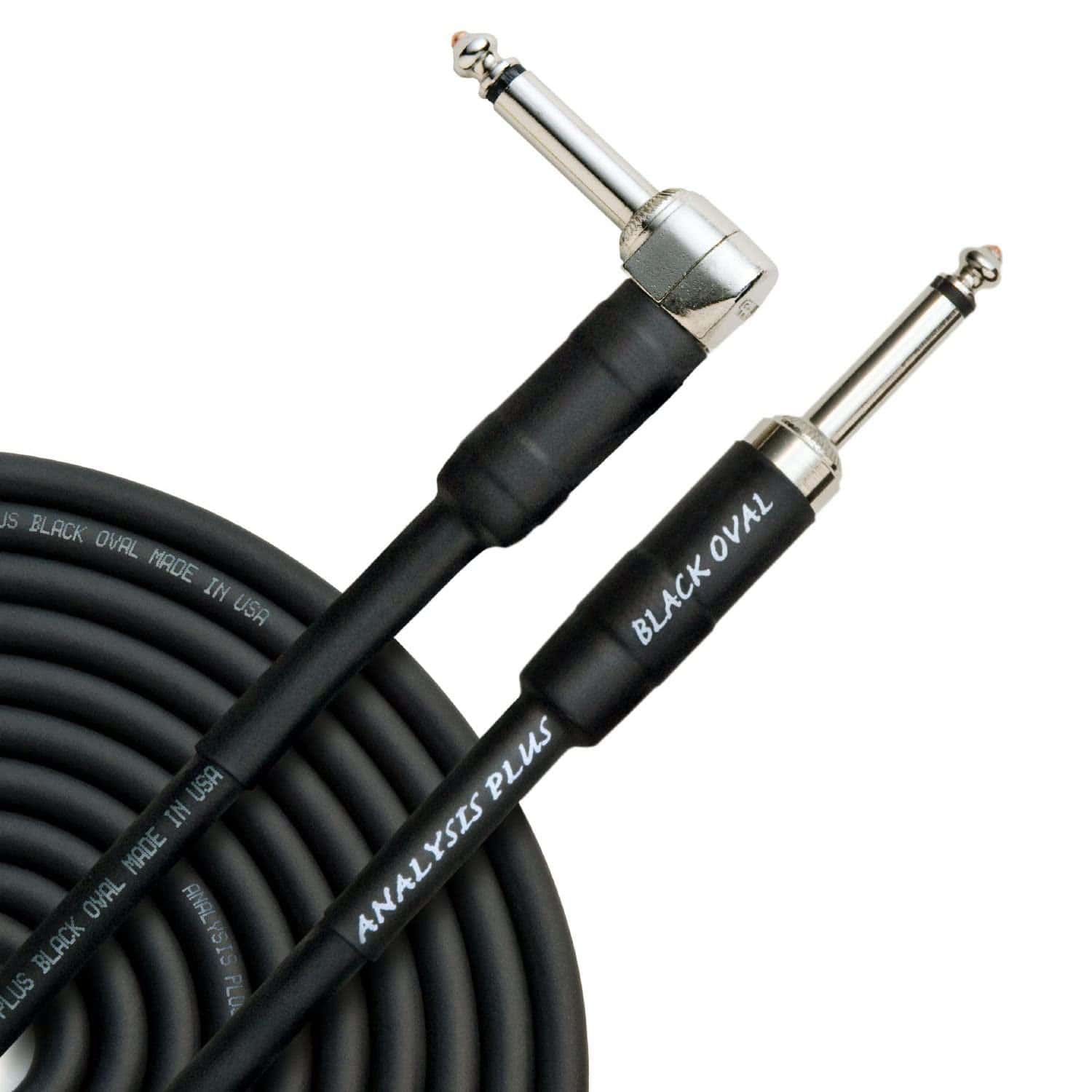 Cable de Instrumento Analysis Plus Black Oval Recto a 90
