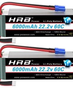 Batería Lipo HRB 6S 6000mAh EC5 60C 22.2V Compatible con RC