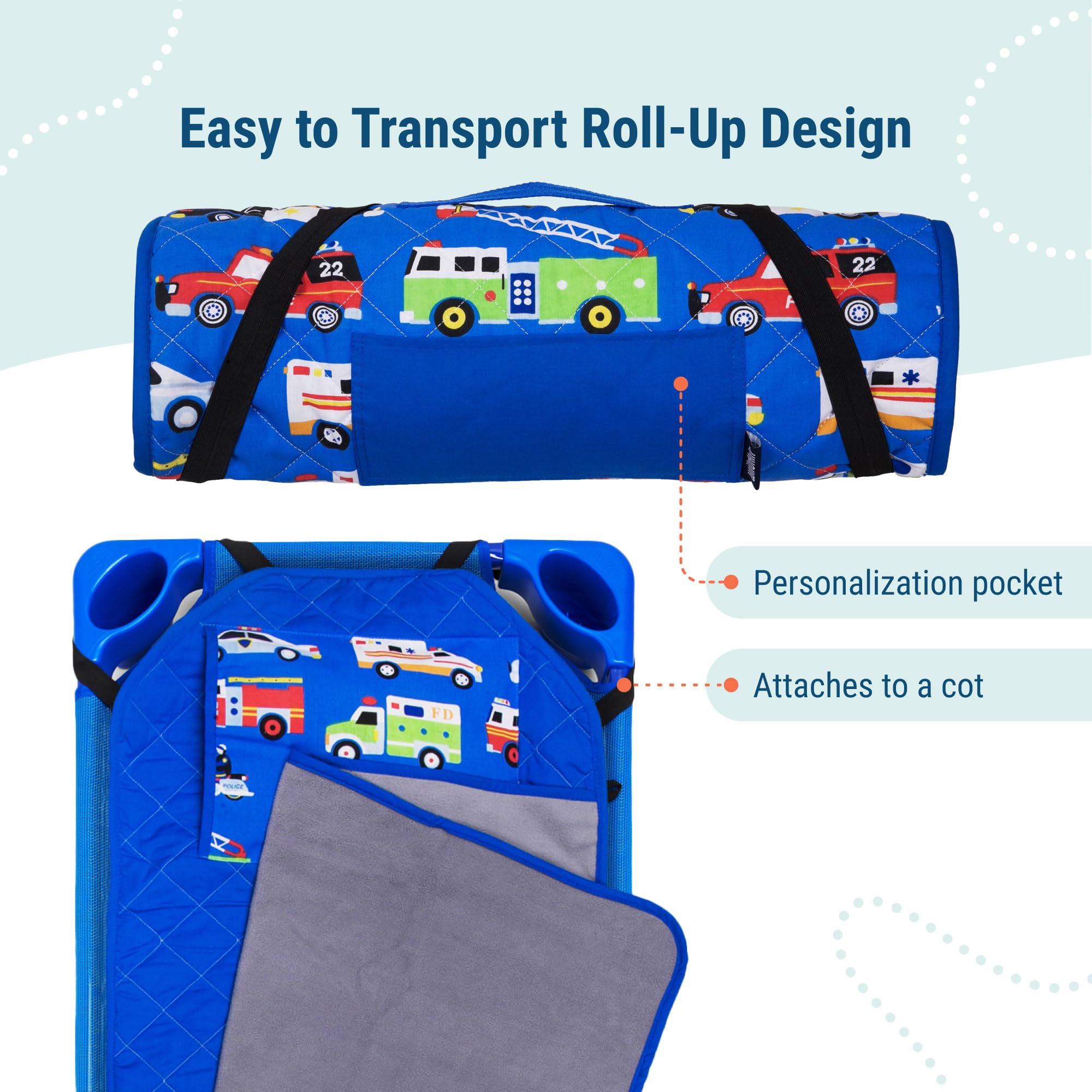 Wildkin Niños Moderna Colchoneta de Siesta -Héroes - Imagen 4