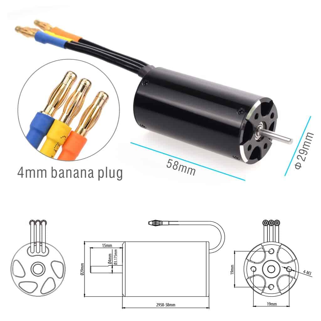 Motor Brushless Impermeable Surpass Hobby Rocket 2958 - Imagen 8