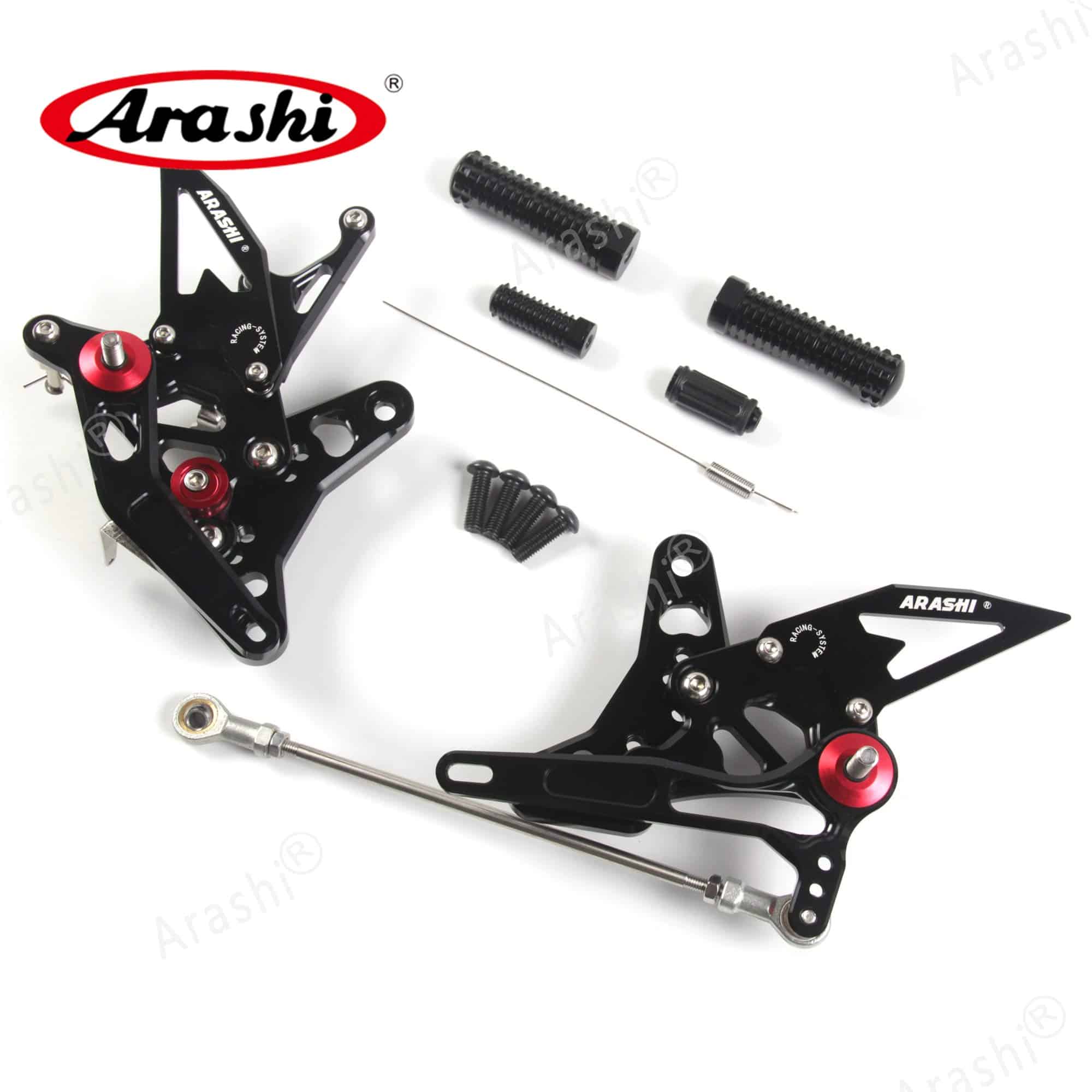 Arashi(Version 2.0) Rearsets Ajustables para -Negro - Imagen 4