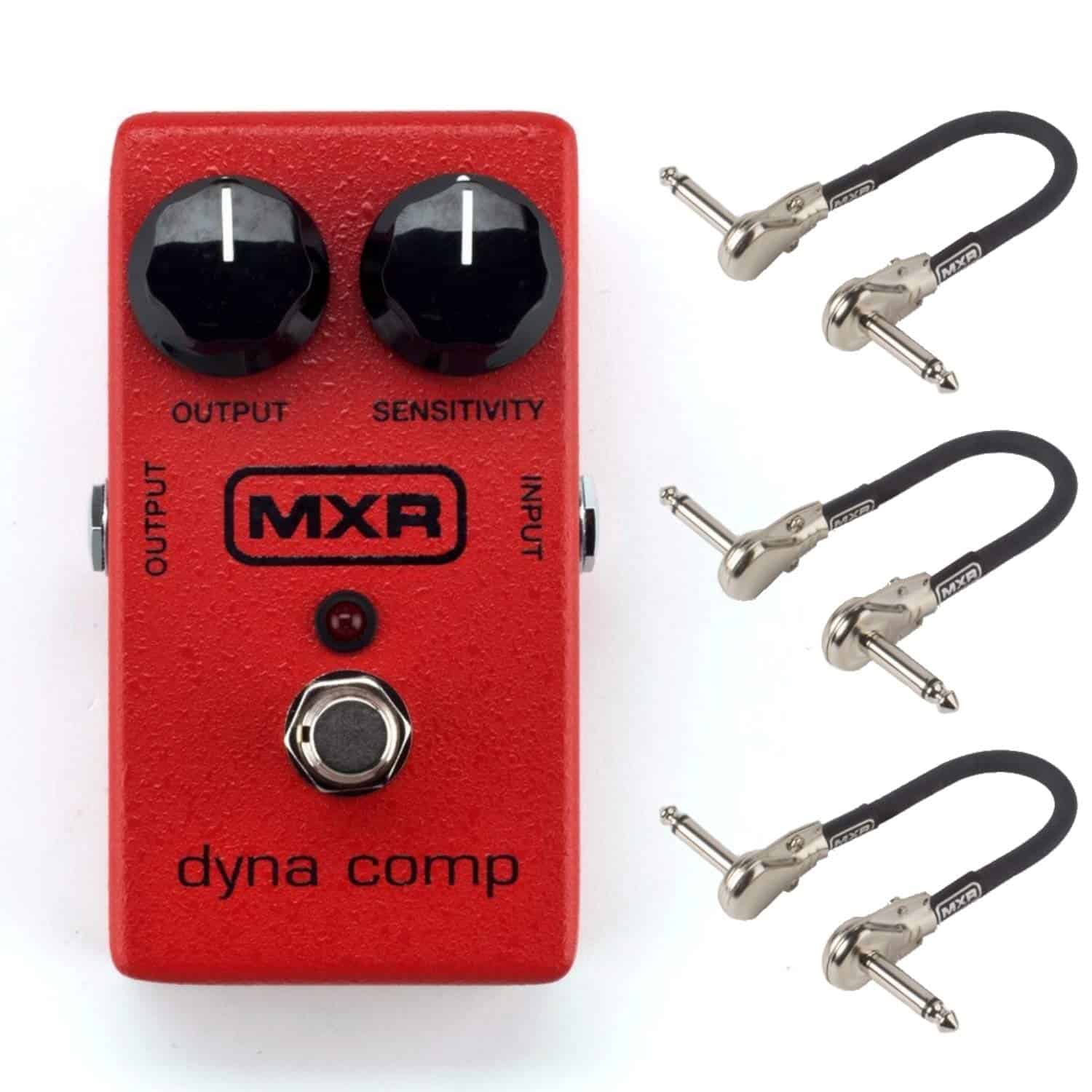 MXR M102 Dyna Comp Pedal Compresor con Paquete de 3 Cables