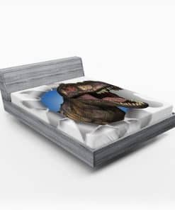 Lunarable Sábana Ajustable, Tyrannosaurus Rex Asoma la