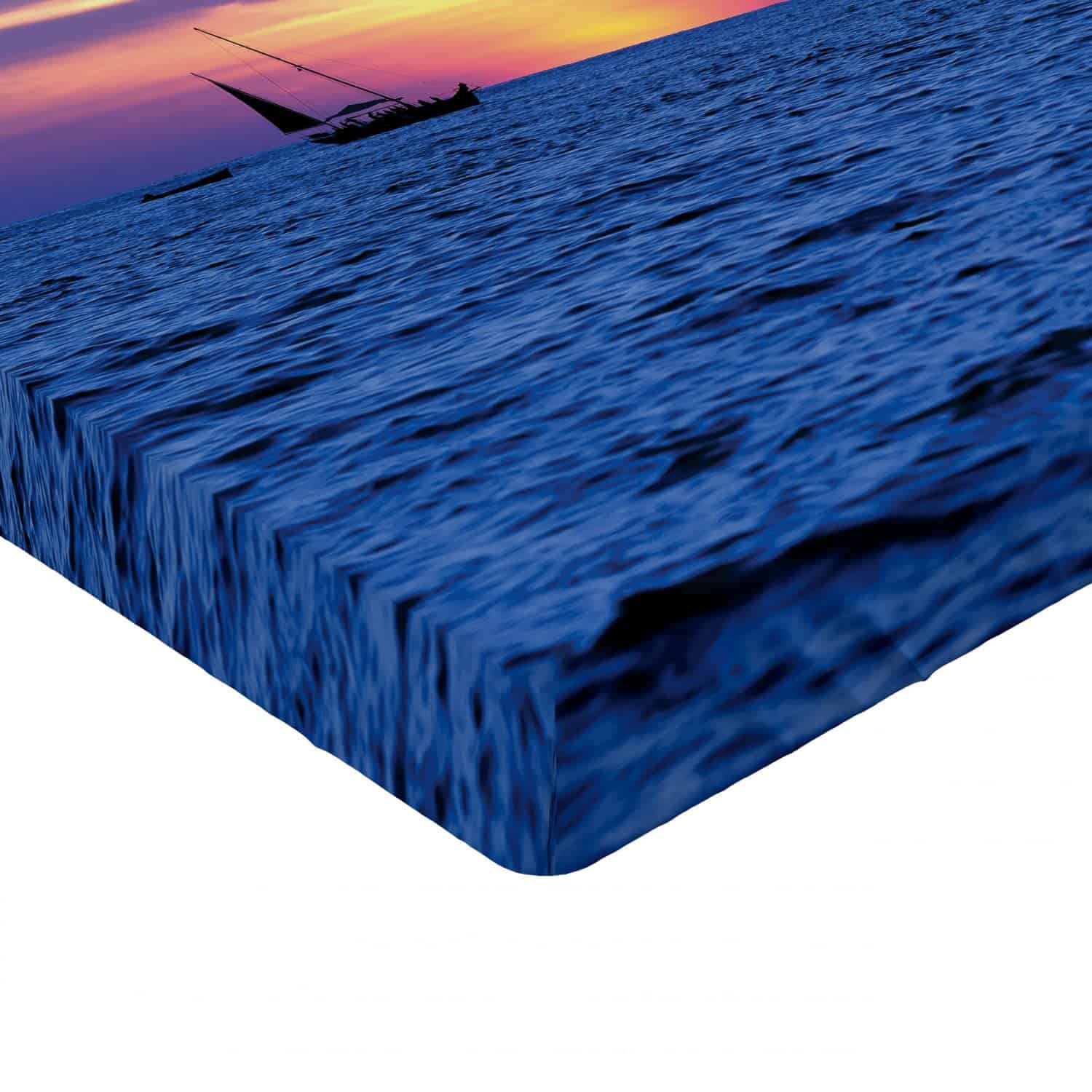 Sábana Ajustable Náutica Lunarable, Barco de Vela Navega a - Imagen 5