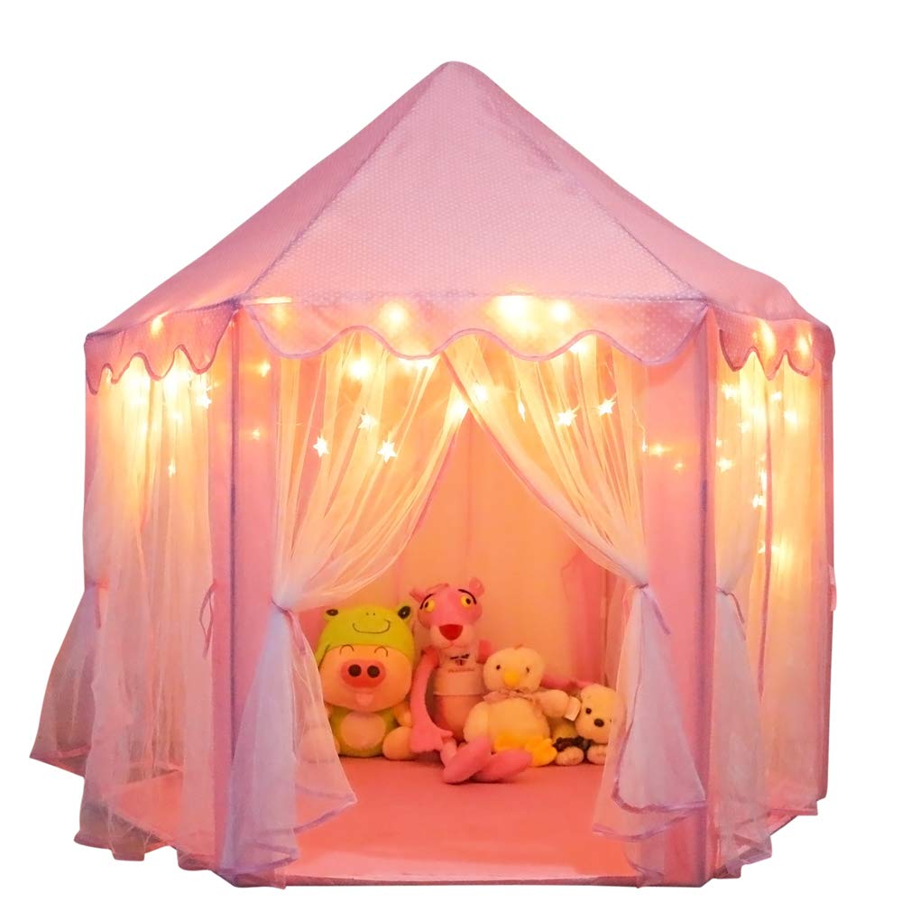 Carpa de Castillo de Princesa ORIAN para Niñas con Luces