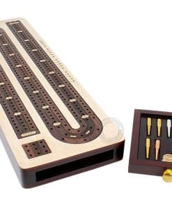 Tablero de Cribbage Continuo de 3 Pistas Incrustado en