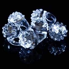 Anillos de Dedo Brillantes Blancos con LED Intermitente - Imagen 8