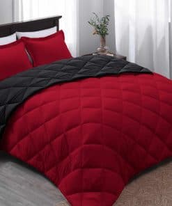 Set de edredón Basic Beyond Twin - Edredón Twin Rojo, Juego