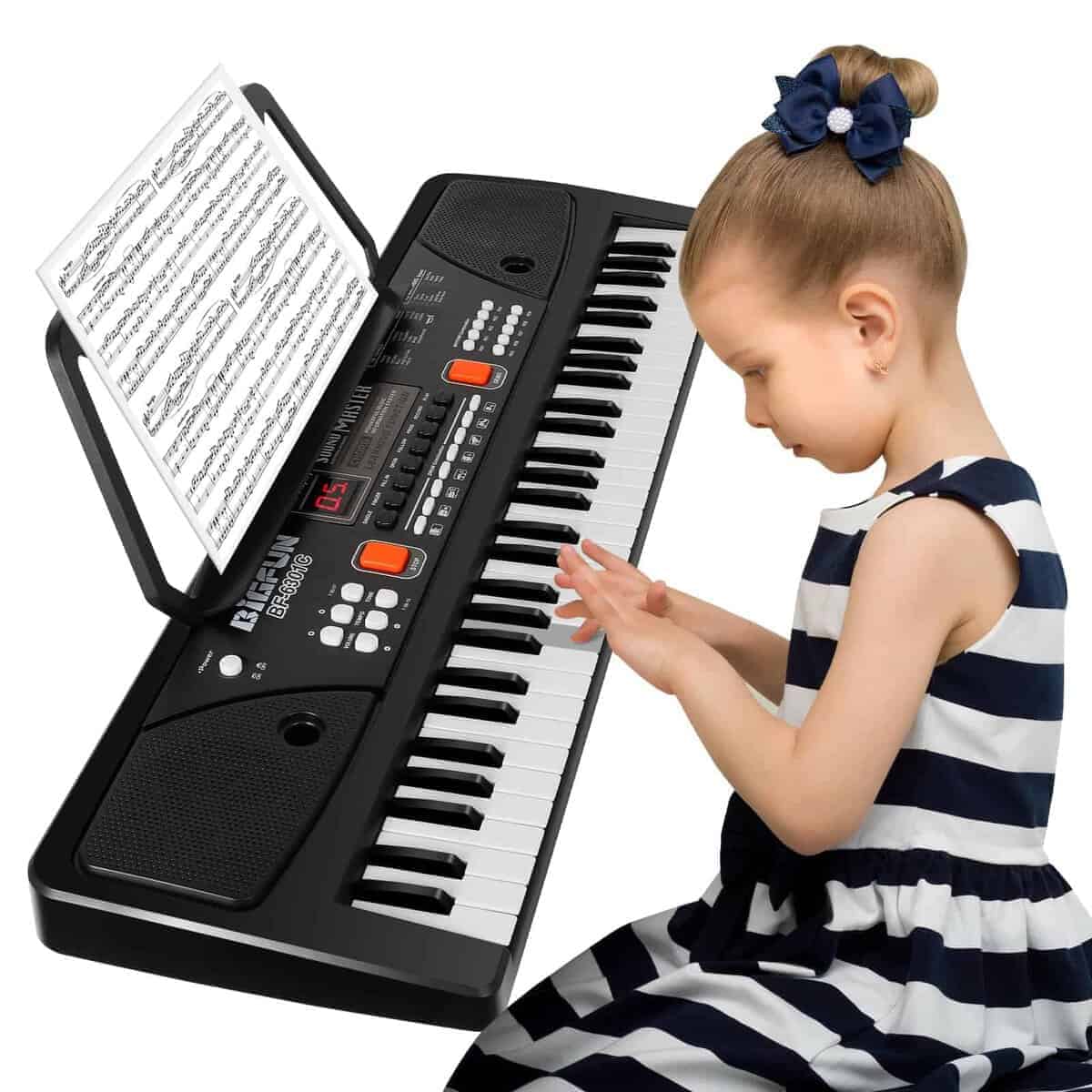 Piano para Niños M SANMERSEN con Micrófono, Teclado