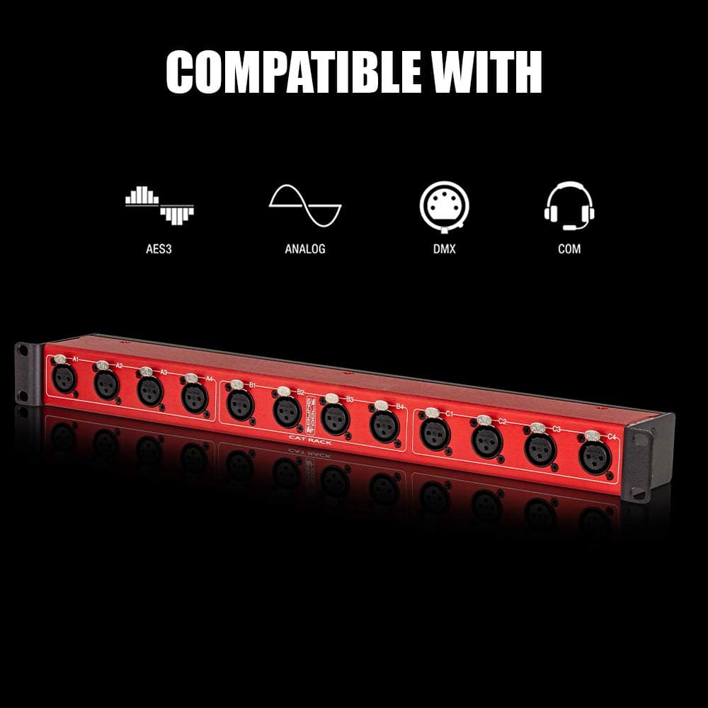 Caja de Escenario CAT Rack Hembra - Hembra XLR con Audio a - Imagen 6