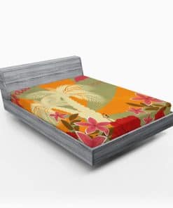 Sábana Ajustable Lunarable Hawaiian, Estampado Aloha