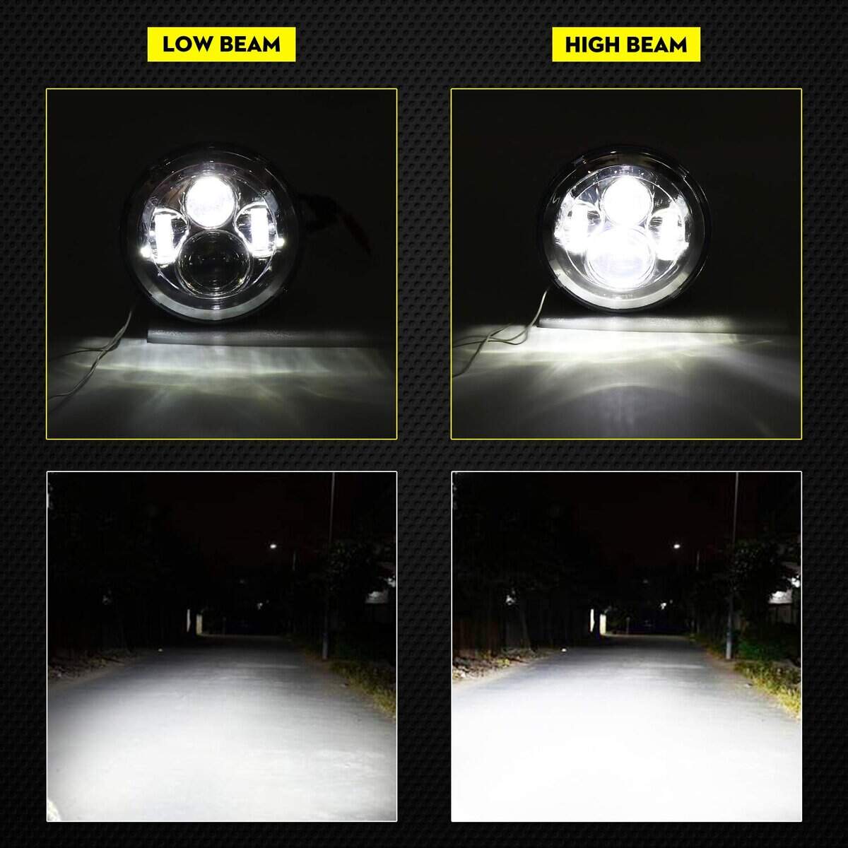YEEGO DIRECT Foco LED para Motocicleta de 7 pulgadas con - Imagen 6