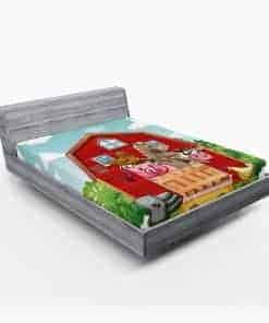 Sábana Ajustable Lunarable Cartoon, Animales de Granja