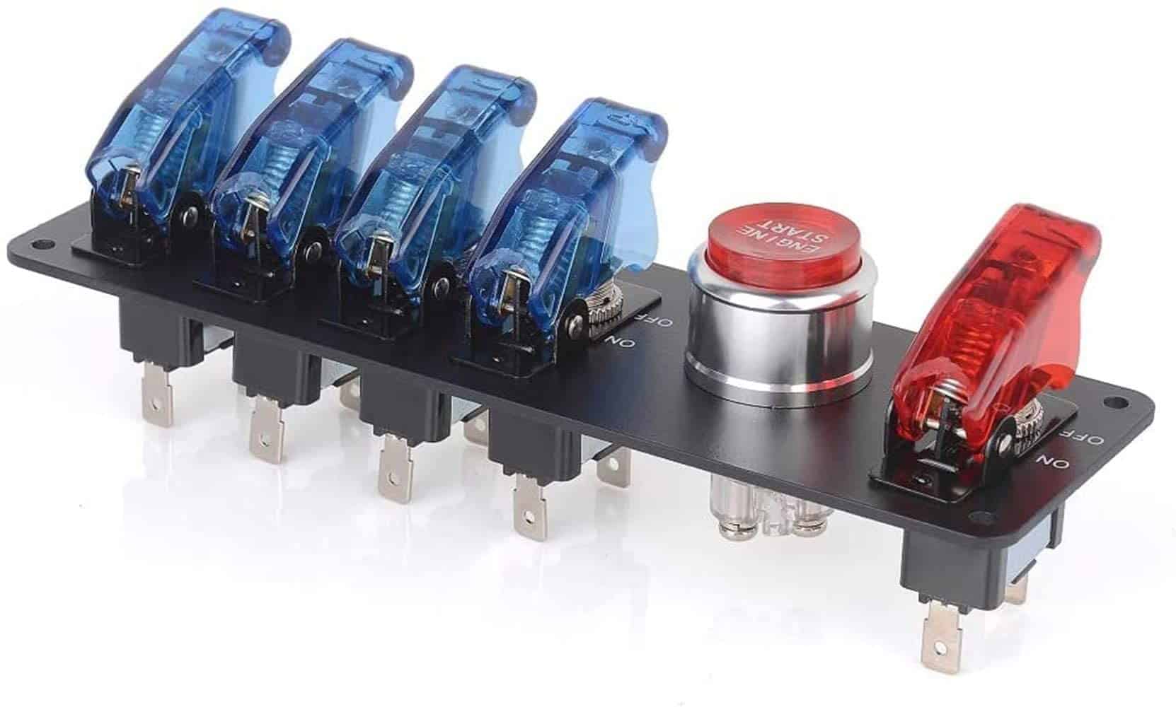 Panel de Interruptor de Encendido Abatible DC12V 5 en 1 - Imagen 6