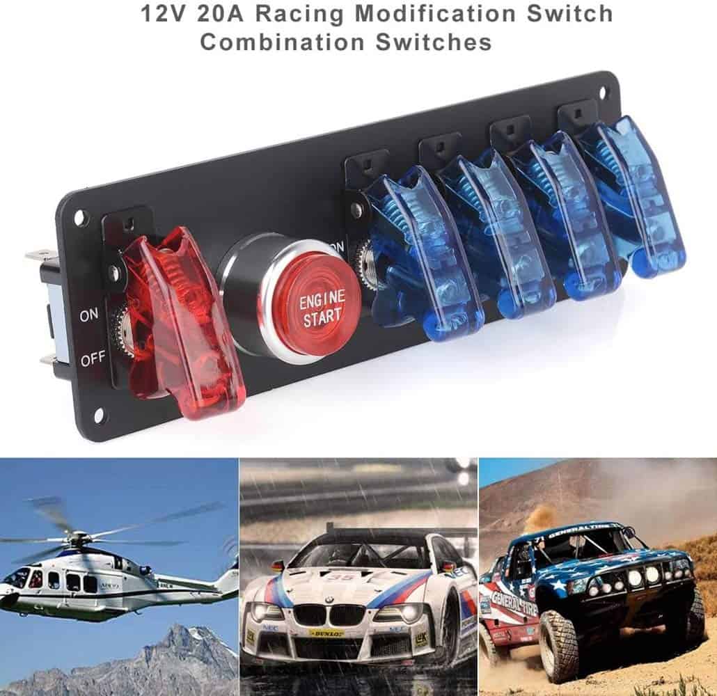 Panel de Interruptor de Encendido Abatible DC12V 5 en 1 - Imagen 7