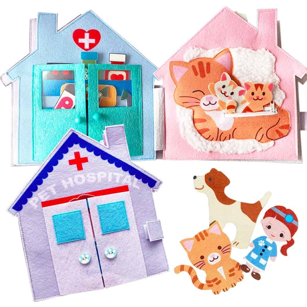 MOVEBO- Libro Silencioso Libro de Niños-Libro de