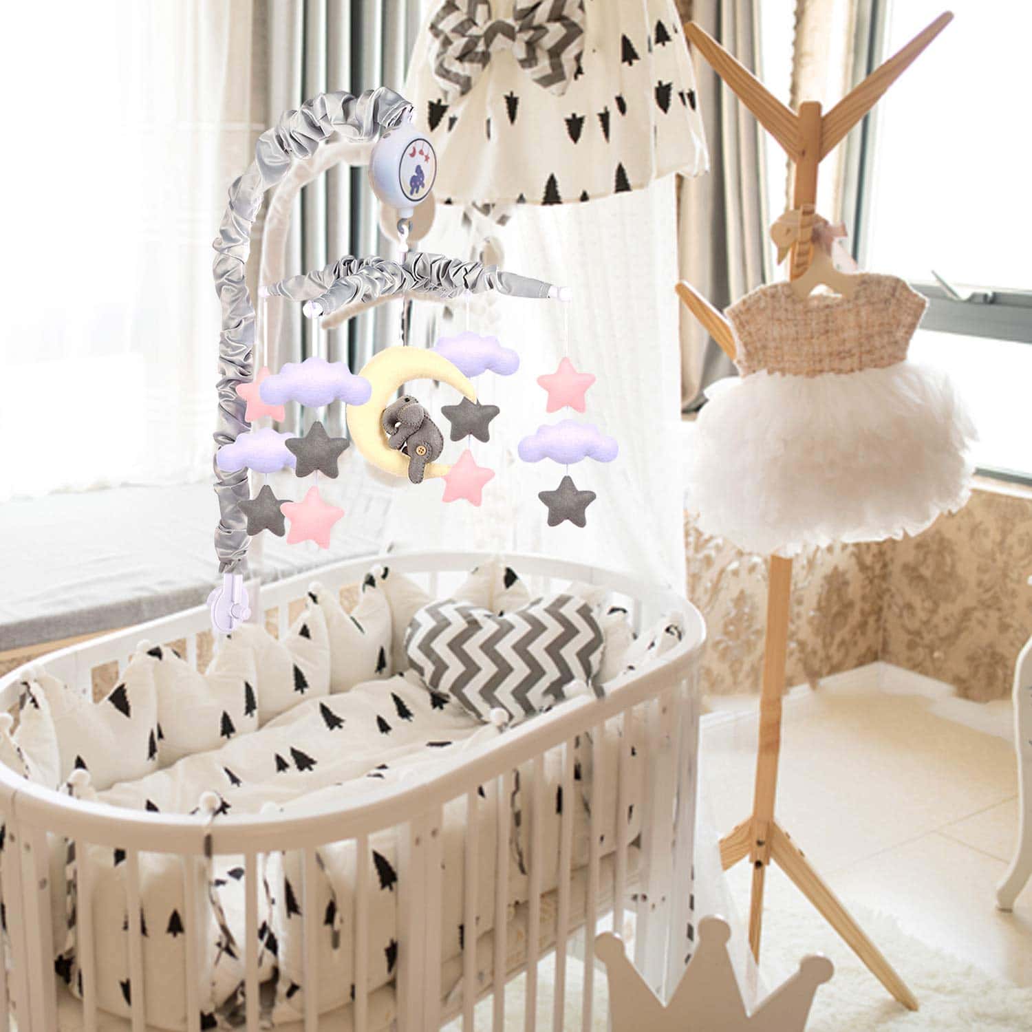Móvil para Cuna de Bebé (Móvil para Bebés Elefante), Móvil - Imagen 6